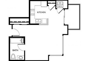 Studio, 1 bath, 543 sqft, $2,585