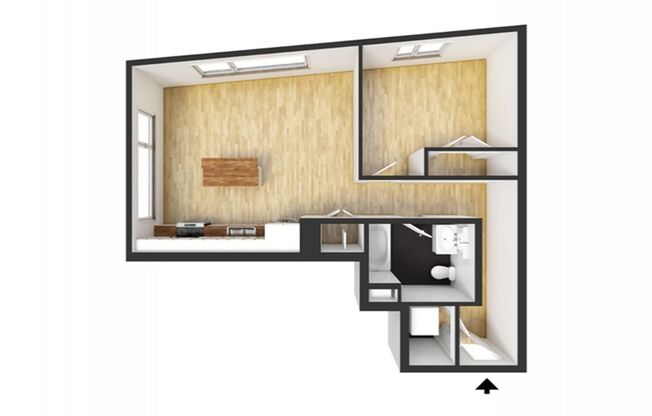 1 bed, 1 bath, 690 sqft, $2,150, Unit 201