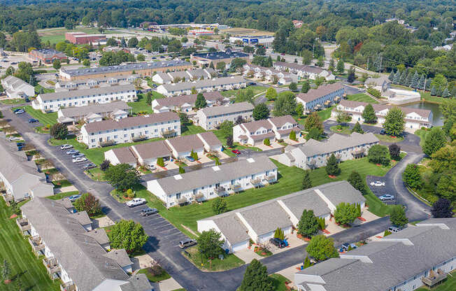 Aerial of Bloomfield Townhomes