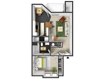 1 bed, 1 bath, 680 sqft, $1,649