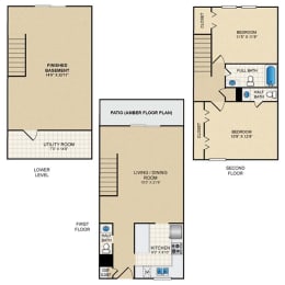 2 beds, 1.5 baths, 1,410 sqft, $1,590