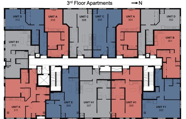 1 bed, 1 bath, 835 sqft, $1,945, Unit 303