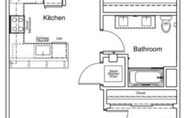 2 beds, 1 bath, 880 sqft, $2,075, Unit 422
