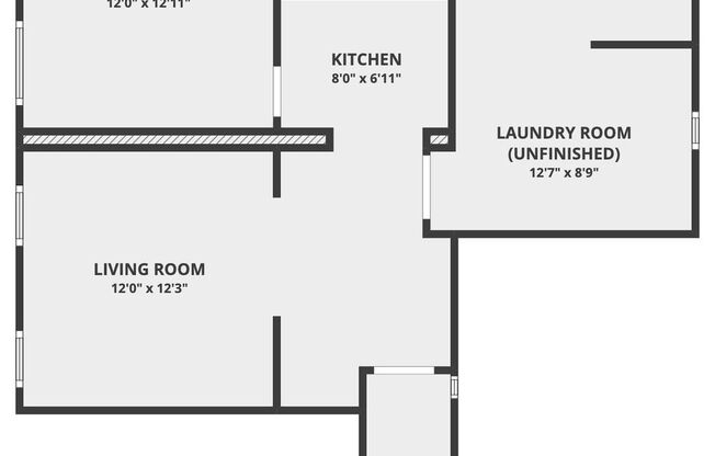 1 bed, 1 bath, 624 sqft, $550, Unit 2 Basement