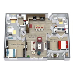 2 beds, 2 baths, 1,173 sqft, $2,471