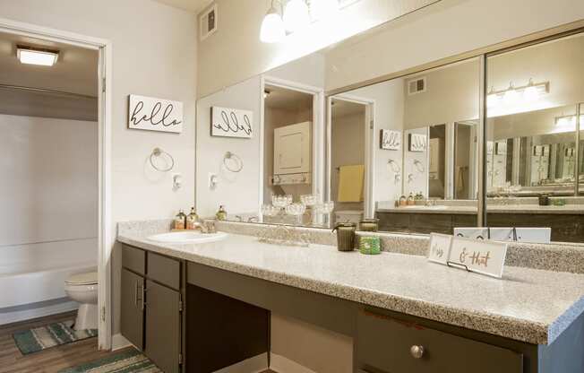 Bathroom Vanity at Villas Del Cielo Aprartments in Albuquerque New Mexico October 2020