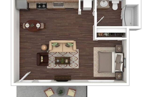 Studio, 1 bath, 558 sqft, $2,025