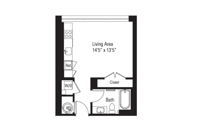 Studio, 1 bath, 373 sqft, $1,860, Unit 28-400