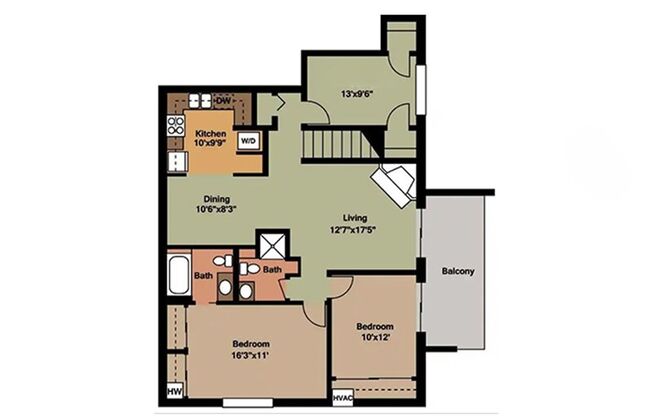 3 beds, 2 baths, 1,225 sqft, $2,650, Unit 2025A-301A