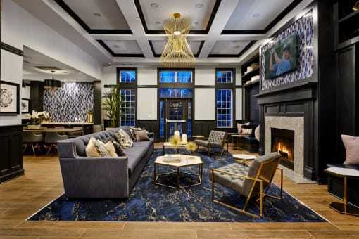 Resident Lounge and Coffee Bar at Merion Milford Apartment Homes, Milford, Connecticut