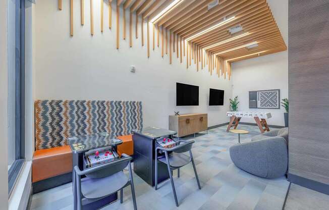 Entertainment room with games