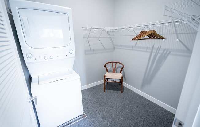 This is a closer view of the washer and dryer at Grand Flats, Missouri, 63104