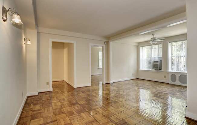 Contemporary Finishes Include Wood And Tile Flooring at Tivoli Gardens, Washington, DC