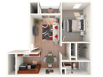 1 bed, 1 bath, 735 sqft, $1,210