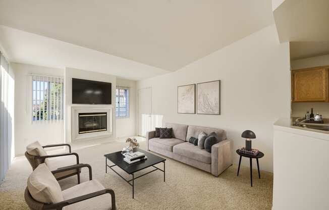 Living room at Arroyo Villa Apartments, Thousand Oaks, 91320