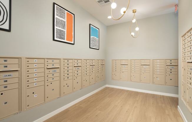 a view of the lockers at the branch