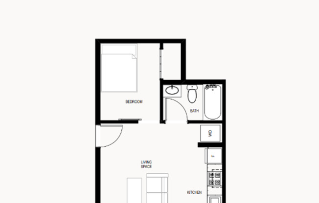 1 bed, 1 bath, 373 sqft, $1,975, Unit 605