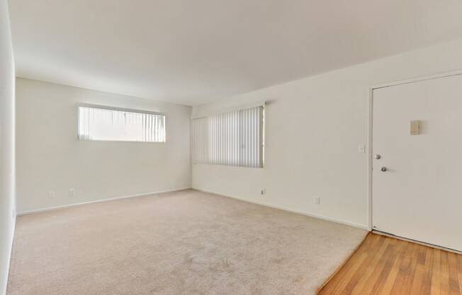 Living room with carpet flooring