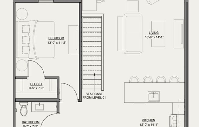 1 bed, 1 bath, 909 sqft, $1,545, Unit 1462