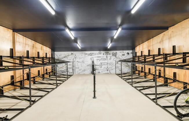 Convenient bike storage at Modera Beaverton makes exploring downtown and nearby trails effortless.