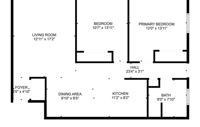 2 beds, 1 bath, 800 sqft, $1,100