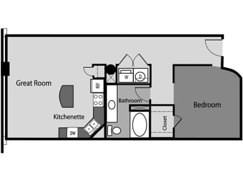 1 bed, 1 bath, 830 sqft, $1,717