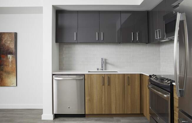 4730 California Apartments Kitchen Stainless Steel Appliances