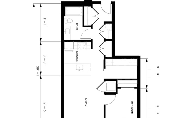 1 bed, 1 bath, 766 sqft, $2,895, Unit 207