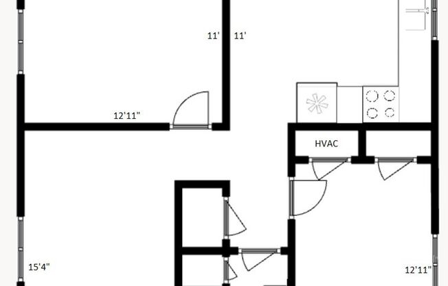 2 beds, 1 bath, 903 sqft, $1,110, Unit D-6