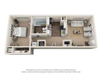 1 bed, 1 bath, 640 sqft, $1,188