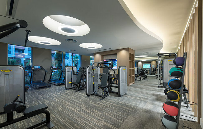 fitness center at Vora Mission Valley, San Diego, CA