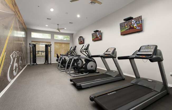 Fitness Center With Modern Equipment at 55+ FountainGlen Terra Vista, California