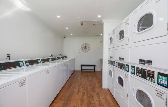 washer and dryers in the community laundry room