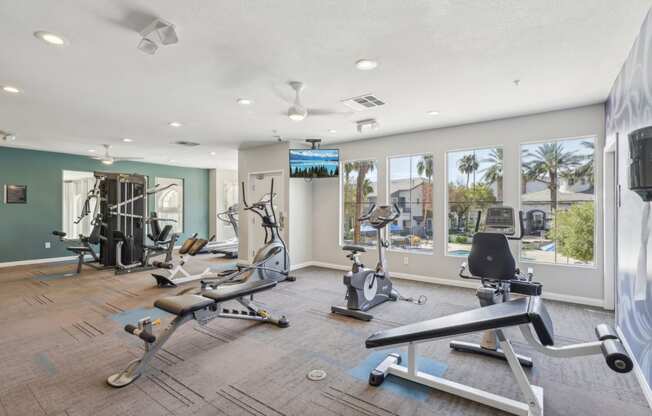 fitness center at Verona Apartments