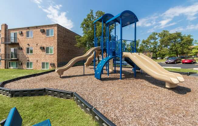 This is a photo of the playground at Lisa Ridge Apartments in the Westwood neighborhood of Cincinnati, Ohio.