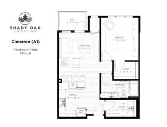 1 bed, 1 bath, 742 sqft, $1,595