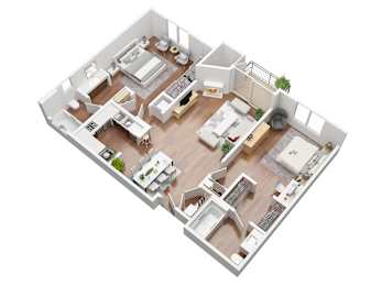 2 beds, 2 baths, 940 sqft, $2,661