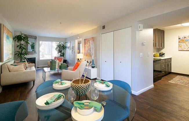 Living Room With Dining Area at Waterscape, Fairfield, CA