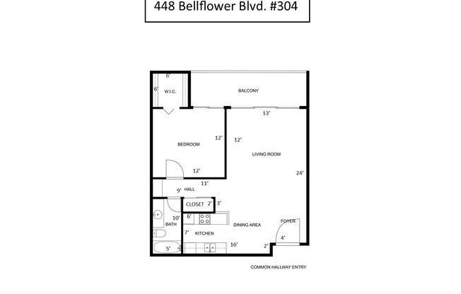 1 bed, 1 bath, $2,300, Unit # 304