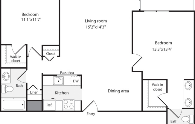 2 beds, 2 baths, 1,133 sqft, $4,080, Unit 1507