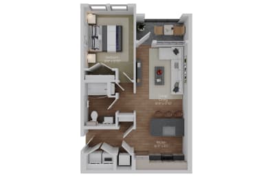 1 bed, 1 bath, 701 sqft, $1,449