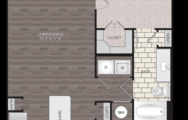 1 bed, 1 bath, 855 sqft, $1,461