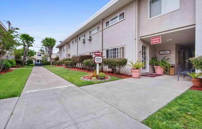 2 Bedroom Apartments In San Lorenzo, CA - Lorenzo Commons - Leasing Office Surrounded By Beautiful Landscaping