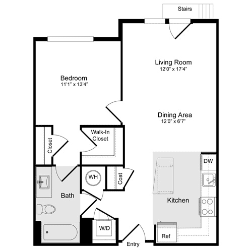 1 bed, 1 bath, 717 sqft, $2,288, Unit 212