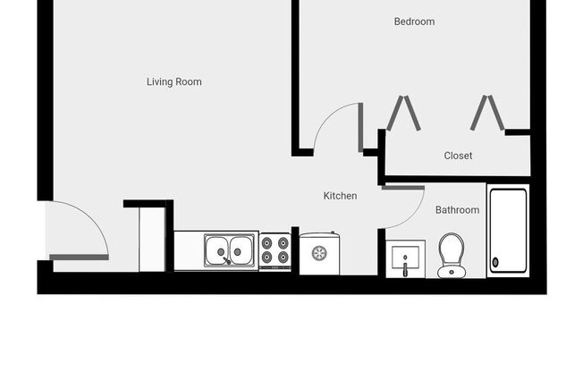 1 bed, 1 bath, 444 sqft, $1,189, Unit 1308-102