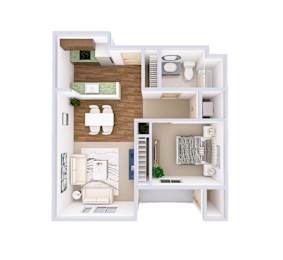 1 bed, 1 bath, 802 sqft, $1,600