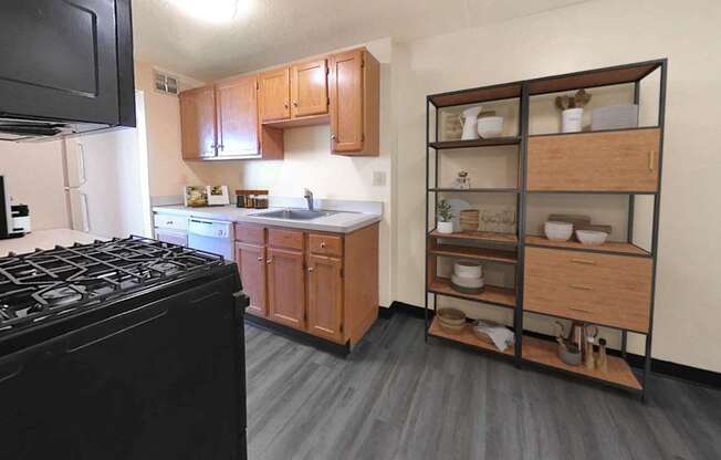 Kitchens with all appliances included (refrigerator, microwave, dishwasher, stove/oven, stainless steel sink with pullout faucet and garbage disposal)