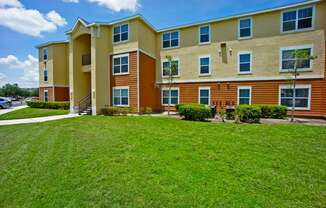 our apartments showcase a beautiful lawn