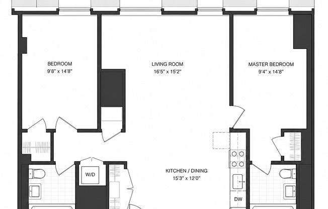 2 beds, 2 baths, $6,250, Unit 309