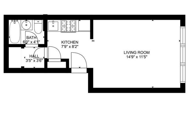 Studio, 1 bath, $2,595, Unit 1C